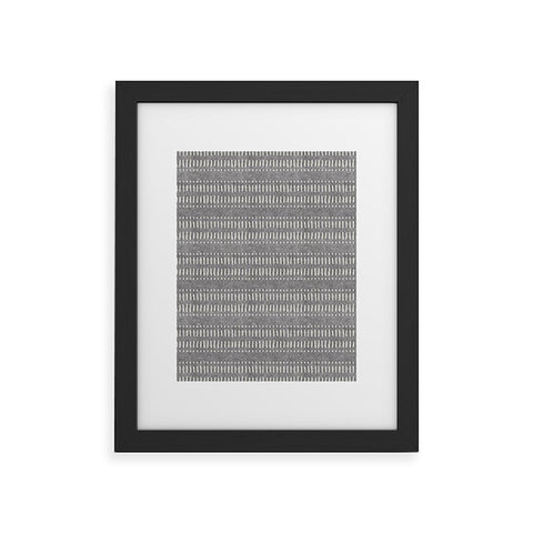 Little Arrow Design Co dash dot stripes stone Framed Art Print havenly