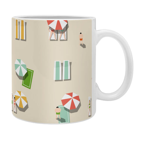 Little Arrow Design Co day at the beach on khaki Coffee Mug