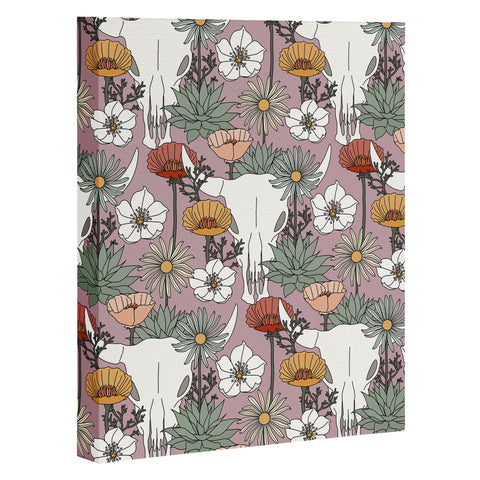 Little Arrow Design Co desert bloom light purple Art Canvas