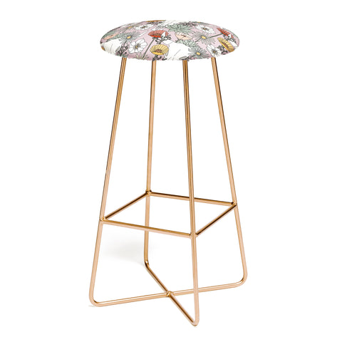 Little Arrow Design Co desert bloom light purple Bar Stool