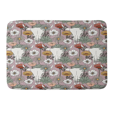 Little Arrow Design Co desert bloom light purple Memory Foam Bath Mat