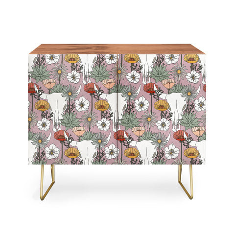 Little Arrow Design Co desert bloom light purple Credenza