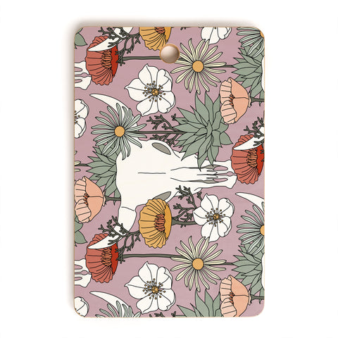 Little Arrow Design Co desert bloom light purple Cutting Board Rectangle