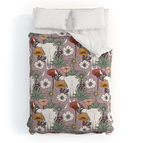 Little Arrow Design Co desert bloom light purple Duvet Cover