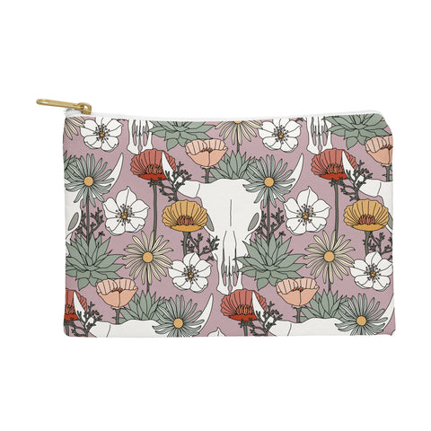 Little Arrow Design Co desert bloom light purple Pouch