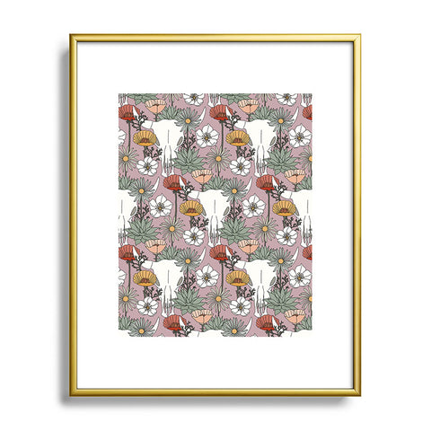 Little Arrow Design Co desert bloom light purple Metal Framed Art Print