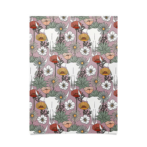 Little Arrow Design Co desert bloom light purple Poster