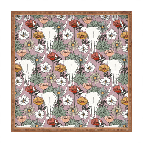 Little Arrow Design Co desert bloom light purple Square Tray