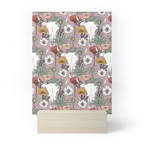 Little Arrow Design Co desert bloom light purple Mini Art Print