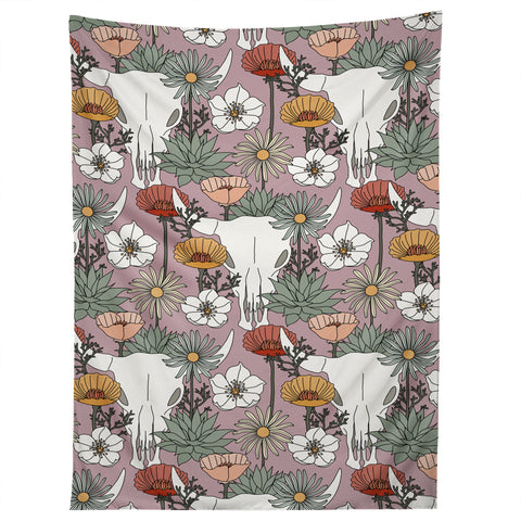 Little Arrow Design Co desert bloom light purple Tapestry