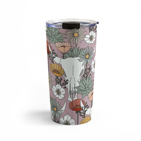 Little Arrow Design Co desert bloom light purple Travel Mug