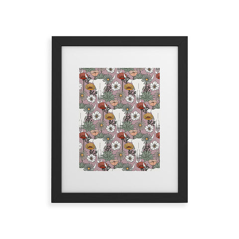 Little Arrow Design Co desert bloom light purple Framed Art Print