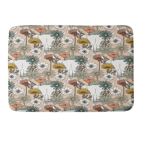 Little Arrow Design Co desert bloom peach Memory Foam Bath Mat