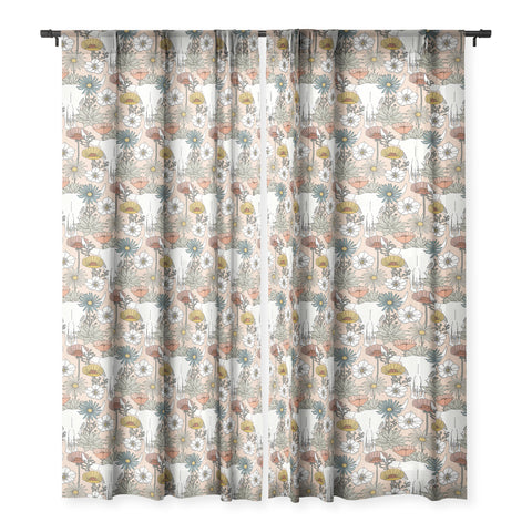 Little Arrow Design Co desert bloom peach Sheer Non Repeat