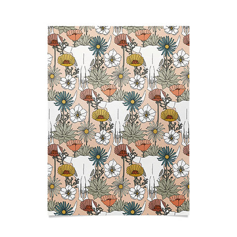Little Arrow Design Co desert bloom peach Poster