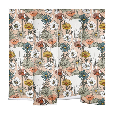 Little Arrow Design Co desert bloom peach Wall Mural