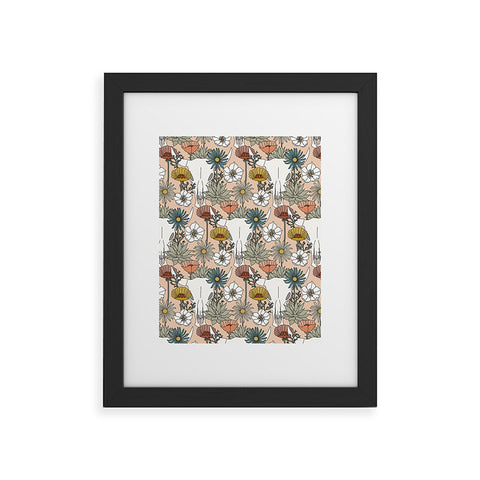 Little Arrow Design Co desert bloom peach Framed Art Print