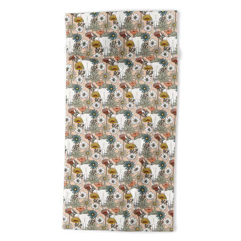 Little Arrow Design Co desert bloom peach Beach Towel