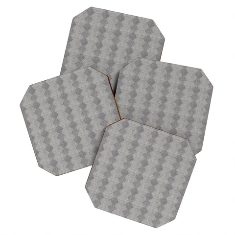 Little Arrow Design Co diamond mud cloth gray Coaster Set