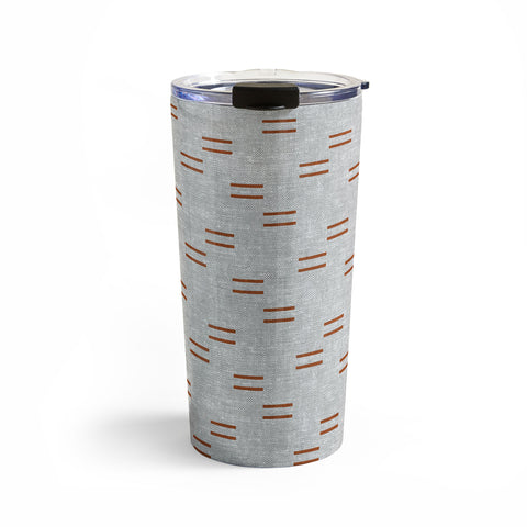 Little Arrow Design Co double dash rust on greige Travel Mug