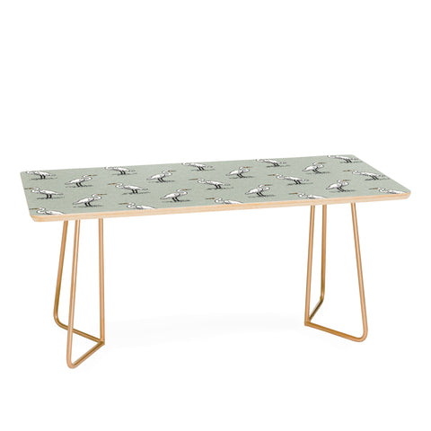 Little Arrow Design Co egrets on light sage Coffee Table