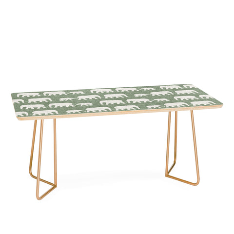 Little Arrow Design Co elephants marching sage Coffee Table
