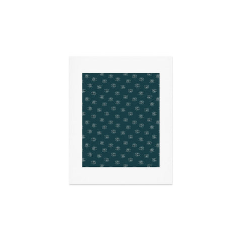 Little Arrow Design Co eyes on dark teal Art Print