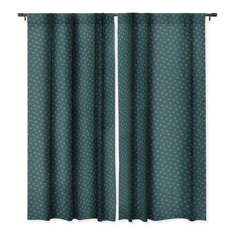 Little Arrow Design Co eyes on dark teal Blackout Window Curtain