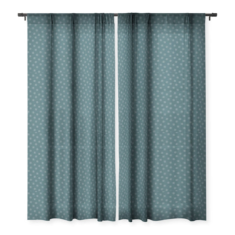 Little Arrow Design Co eyes on dark teal Sheer Window Curtain