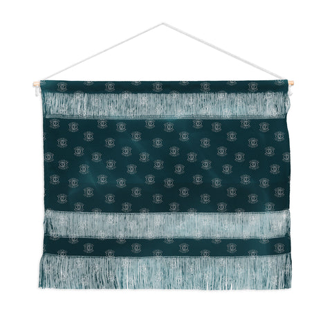 Little Arrow Design Co eyes on dark teal Wall Hanging Landscape