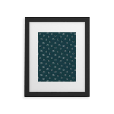 Little Arrow Design Co eyes on dark teal Framed Art Print