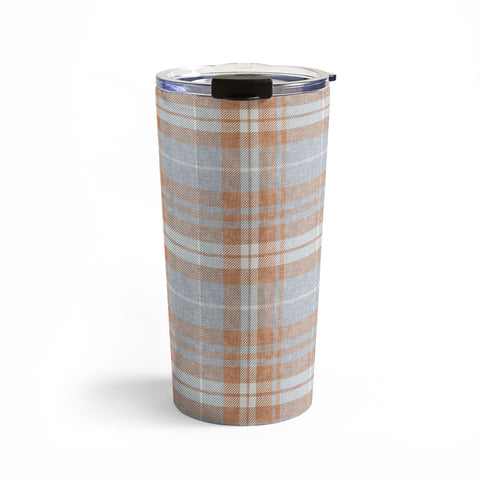Little Arrow Design Co fall plaid warm neutrals Travel Mug