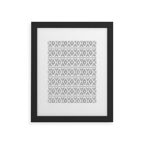 Little Arrow Design Co farmhouse diamonds black Framed Art Print havenly