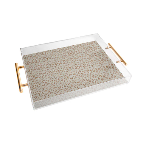 Little Arrow Design Co farmhouse diamonds rust Acrylic Tray