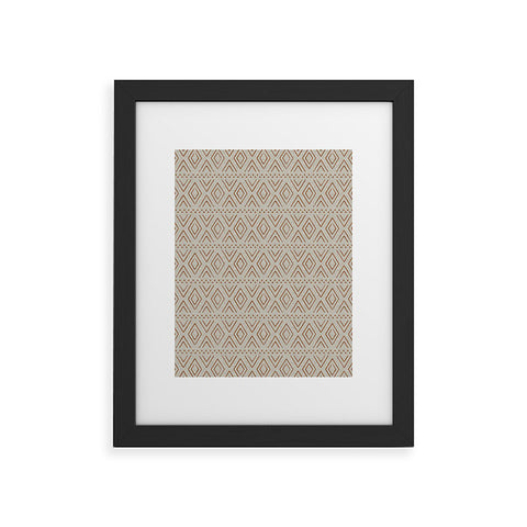 Little Arrow Design Co farmhouse diamonds rust Framed Art Print havenly