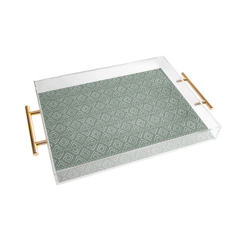 Little Arrow Design Co farmhouse diamonds sage Acrylic Tray