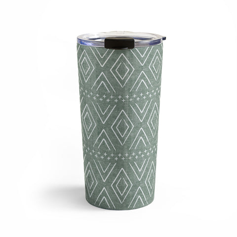 Little Arrow Design Co farmhouse diamonds sage Travel Mug