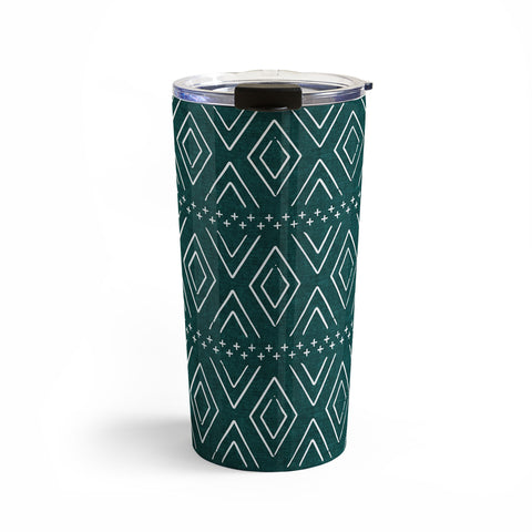 Little Arrow Design Co farmhouse diamonds teal Travel Mug