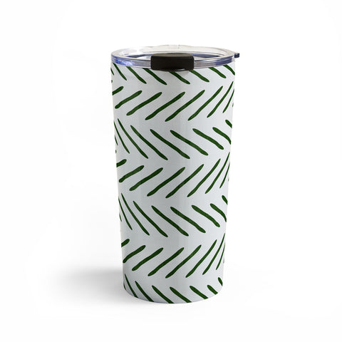 Little Arrow Design Co Farmhouse Stitch in Green Travel Mug