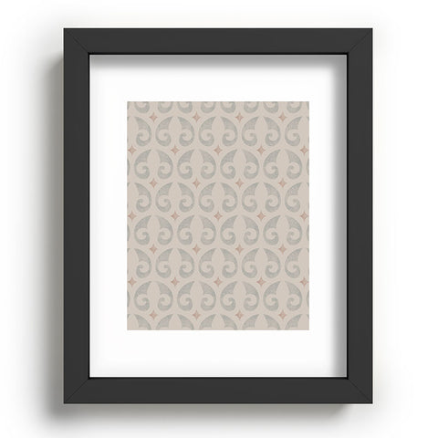 Little Arrow Design Co fleur de lis light pewter Recessed Framing Rectangle