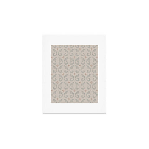 Little Arrow Design Co fleur de lis light pewter Art Print