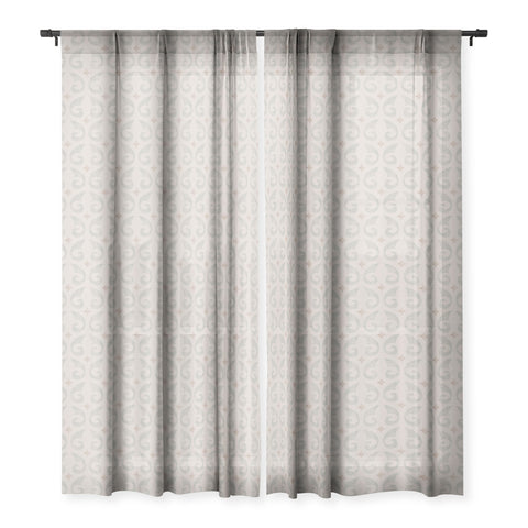 Little Arrow Design Co fleur de lis light pewter Sheer Non Repeat