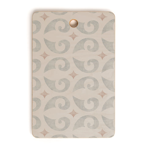 Little Arrow Design Co fleur de lis light pewter Cutting Board Rectangle