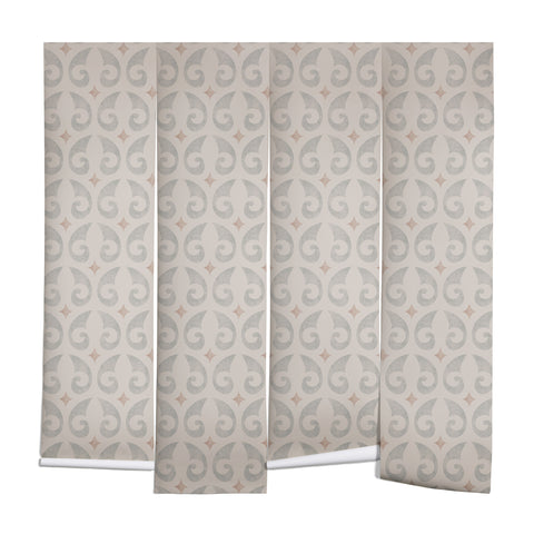 Little Arrow Design Co fleur de lis light pewter Wall Mural