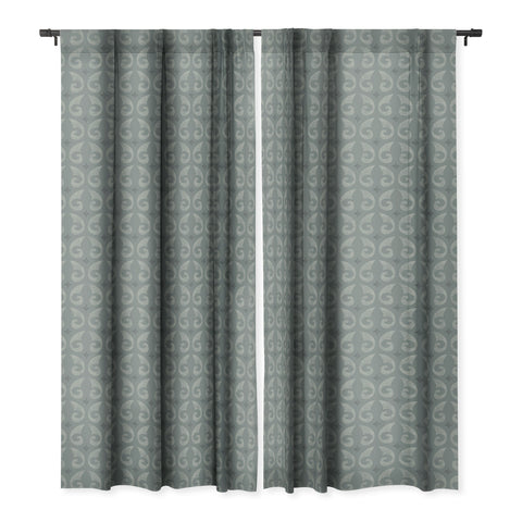 Little Arrow Design Co fleur de lis muted blue Blackout Non Repeat