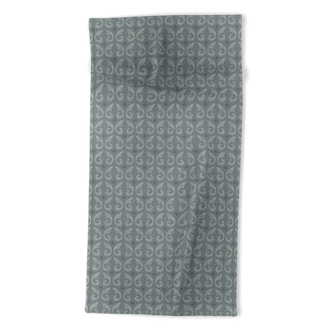 Little Arrow Design Co fleur de lis muted blue Beach Towel