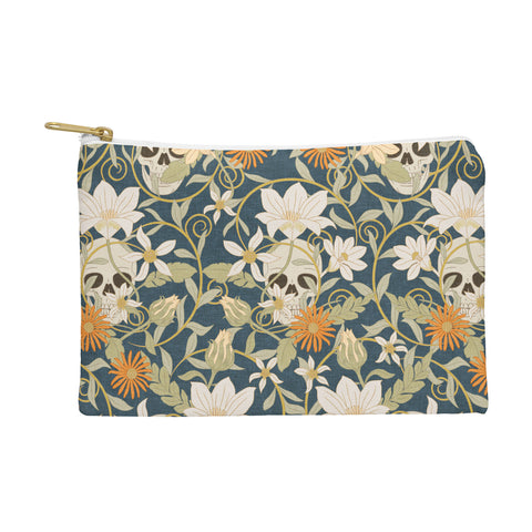 Little Arrow Design Co floral skulls blue Pouch