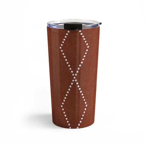 Little Arrow Design Co geo boho diamond rust Travel Mug