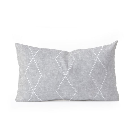 Little Arrow Design Co geo boho diamonds gray Oblong Throw Pillow Havenly