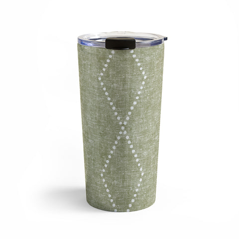 Little Arrow Design Co geo boho diamonds olive Travel Mug
